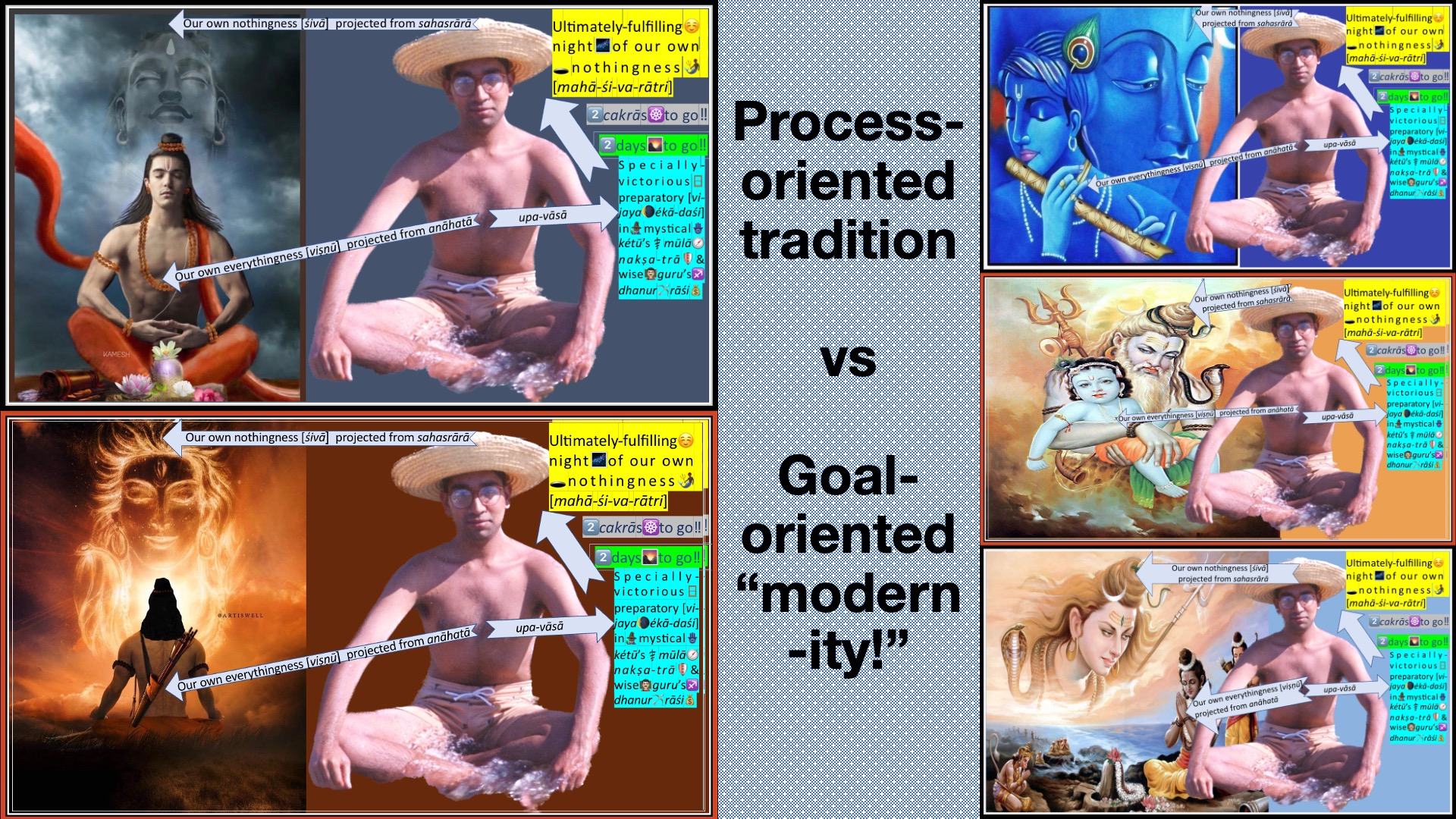 Process-oriented tradition vs goal-oriented “modernity!”